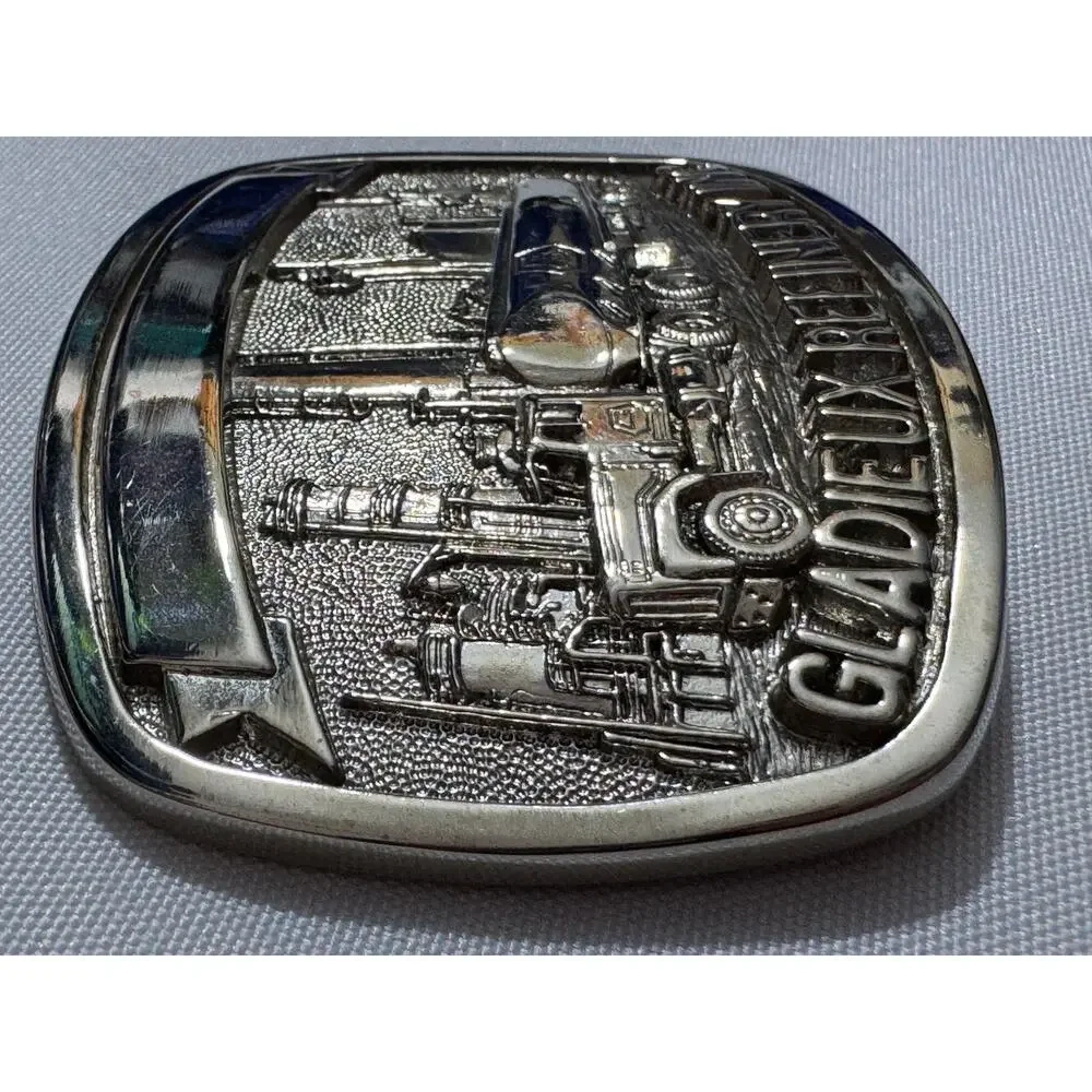 Vintage 1981 OC Tanner Solid Brass Gladieux Refinery Belt Buckle Salt Lake City